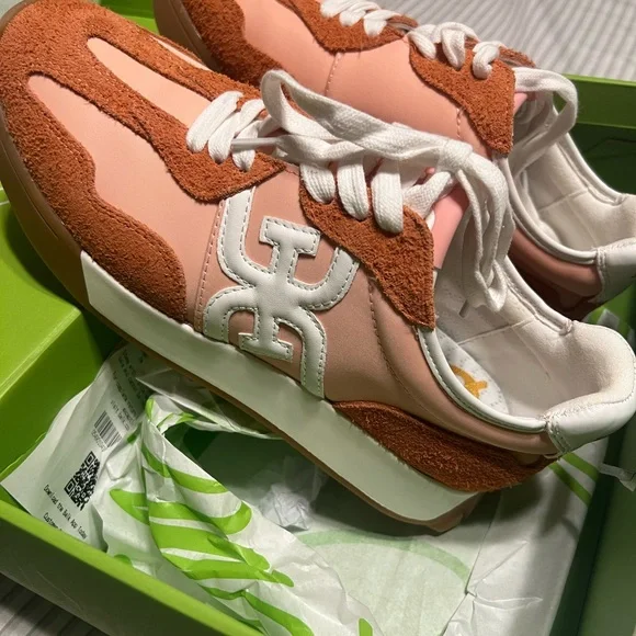 Sam Edelman Women's Sneakers in Pink and Orange - Picture 7 of 8